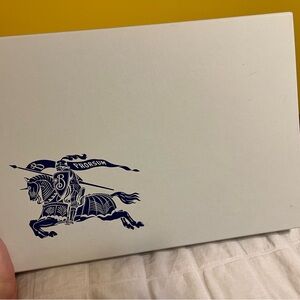 Burberry White Box with Navy Graphic